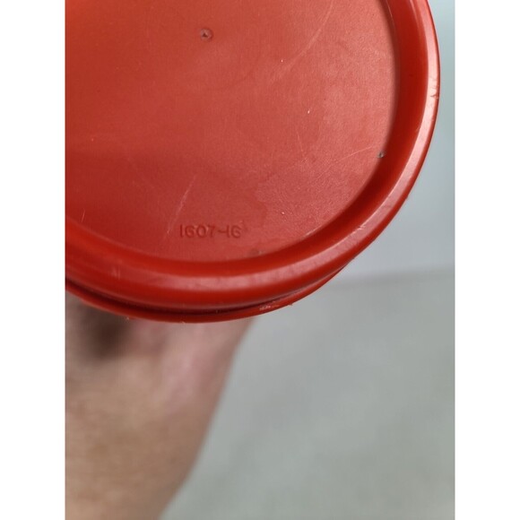 Vintage Tupperware Modular Mates #1661 4 3/4 Cups Spaghetti Container W/ Red Lid - Picture 3 of 6